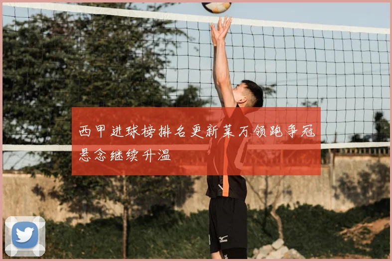 西甲进球榜排名更新莱万领跑争冠悬念继续升温