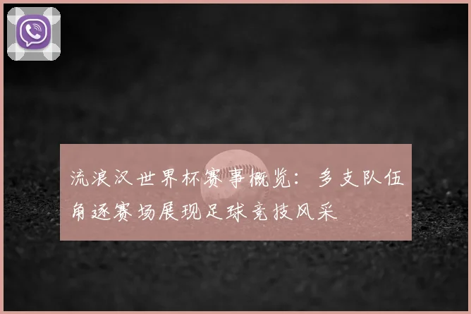 流浪汉世界杯赛事概览:多支队伍角逐赛场展现足球竞技风采
